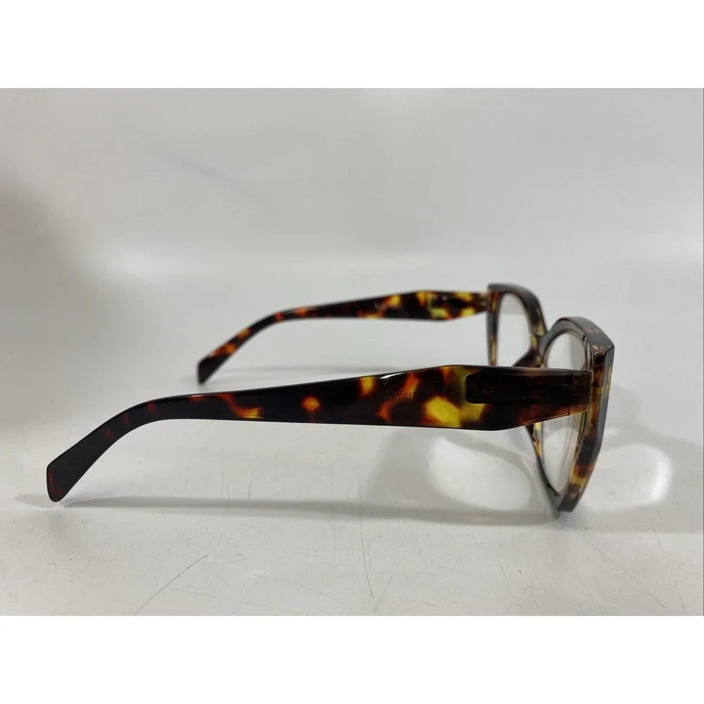 Nicole Miller Readers CatEye Glasses NM326  +2.50 Chunky Brown Acetate‎ Tortoise